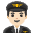Man Pilot Light Skin Tone Emoji from Noto Emoji Set