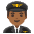 Man Pilot Medium Dark Skin Tone Emoji from Noto Emoji Set