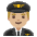 Man Pilot Medium Light Skin Tone Emoji from Noto Emoji Set
