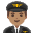 Man Pilot Medium Skin Tone Emoji from Noto Emoji Set
