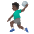 Man Playing Handball Dark Skin Tone Emoji from Noto Emoji Set