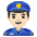 Man Police Officer Light Skin Tone Emoji from Noto Emoji Set