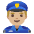 Man Police Officer Medium Light Skin Tone Emoji from Noto Emoji Set