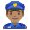 Man Police Officer Medium Skin Tone Emoji from Noto Emoji Set