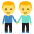 Men Holding Hands Emoji from EmojiTwo Colors Set