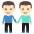 Men Holding Hands Light Skin Tone Emoji from EmojiTwo Colors Set