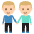 Men Holding Hands Medium Light Skin Tone Emoji from EmojiTwo Colors Set