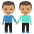 Men Holding Hands Medium Skin Tone Emoji from EmojiTwo Colors Set