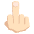 Middle Finger Light Skin Tone Emoji from EmojiTwo Colors Set