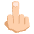 Middle Finger Medium Light Skin Tone Emoji from EmojiTwo Colors Set