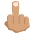 Middle Finger Medium Skin Tone Emoji from EmojiTwo Colors Set