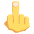 Middle Finger Emoji from EmojiTwo Colors Set
