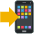 Mobile Phone With Arrow Emoji from EmojiTwo Colors Set