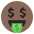 Money Face Emoji from EmojiTwo Colors Set