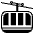 Mountain Cableway Emoji from EmojiTwo Black Set