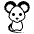 Mouse Emoji from EmojiTwo Black Set