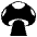 Mushroom Emoji from EmojiTwo Black Set