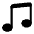 Music Note Beamed Icon from Bootstrap Set