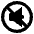 Muted Speaker Emoji from EmojiTwo Black Set