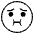 Nauseated Face Emoji from EmojiTwo Black Set