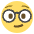Nerd Face Emoji from EmojiTwo Colors Set