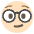 Nerdy Smile Emoji from EmojiTwo Colors Set