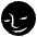 New Moon Face Emoji from EmojiTwo Black Set