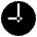 Nine O’clock Emoji from EmojiTwo Black Set