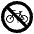 No Bicycles Emoji from EmojiTwo Black Set