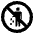 No Littering Emoji from EmojiTwo Black Set