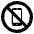 No Mobile Phones Emoji from EmojiTwo Black Set