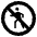 No Pedestrians Emoji from EmojiTwo Black Set