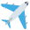 North East Facing Airplane Emoji from EmojiTwo Colors Set
