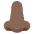 Nose Dark Skin Tone Emoji from EmojiTwo Colors Set