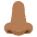 Nose Medium Dark Skin Tone Emoji from EmojiTwo Colors Set