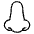 Nose Emoji from EmojiTwo Black Set