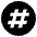 Number Sign Emoji from EmojiTwo Black Set