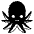 Octopus Emoji from EmojiTwo Black Set