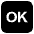 Ok Button Emoji from EmojiTwo Black Set