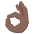 Ok Hand Dark Skin Tone Emoji from EmojiTwo Colors Set