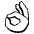 Ok Hand Emoji from EmojiTwo Black Set