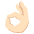 Ok Hand Light Skin Tone Emoji from EmojiTwo Colors Set