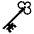 Old Key Emoji from EmojiTwo Black Set