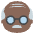 Old Man Dark Skin Tone Emoji from EmojiTwo Colors Set