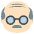 Old Man Light Skin Tone Emoji from EmojiTwo Colors Set