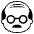 Old Man Emoji from EmojiTwo Black Set