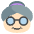 Old Woman Light Skin Tone Emoji from EmojiTwo Colors Set