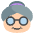 Old Woman Medium Light Skin Tone Emoji from EmojiTwo Colors Set