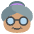 Old Woman Medium Skin Tone Emoji from EmojiTwo Colors Set