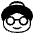 Old Woman Emoji from EmojiTwo Black Set
